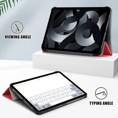 Apple iPad 10.9 2022 Slim Fit Trifoldbart Deksel - Rød