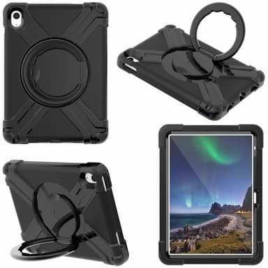 Heavy Duty Armor-deksel til iPad 10.9 2022 Gen 10 - Svart
