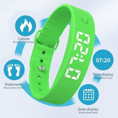 Smart armbånd vibrerende alarm søvnovervåking digital skjerm - rød