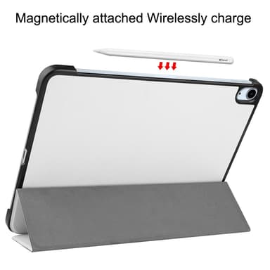 Til iPad Air 11 (2024) Slim Fit Tri-Foldbart Deksel - Hvit