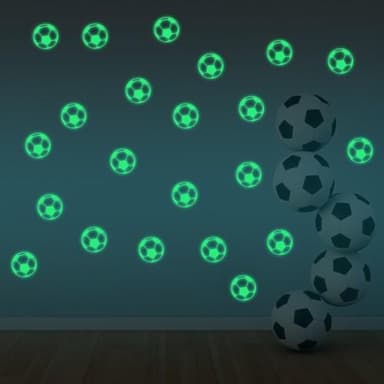 12 stk Fotball selvlysende klistremerker Veggdekal Barnerom