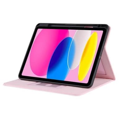 Til iPad 10.9 2022 Gen 10 Sammenleggbart Veske - Rosa