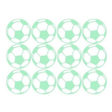 12 stk Fotball selvlysende klistremerker Veggdekal Barnerom