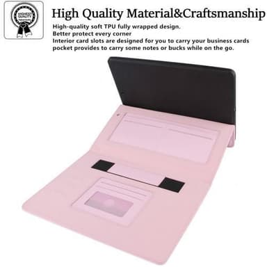 Til iPad 10.9 2022 Gen 10 Sammenleggbart Veske - Rosa