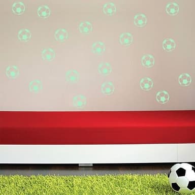 12 stk Fotball selvlysende klistremerker Veggdekal Barnerom