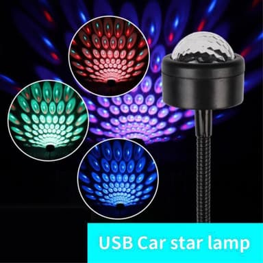 USB-lampe Takprojektor til bilsoverom DiscoBall romantisk dekor