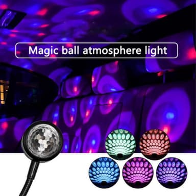 USB-lampe Takprojektor til bilsoverom DiscoBall romantisk dekor