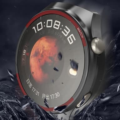 For Huawei Watch 4 Pro Watch Case Beskyttelsesveske - Svart+Rød