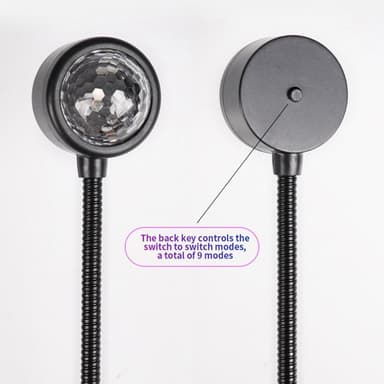 USB-lampe Takprojektor til bilsoverom DiscoBall romantisk dekor