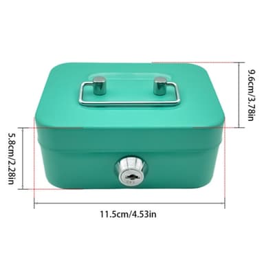 Safe Box med nøkkel - grønn