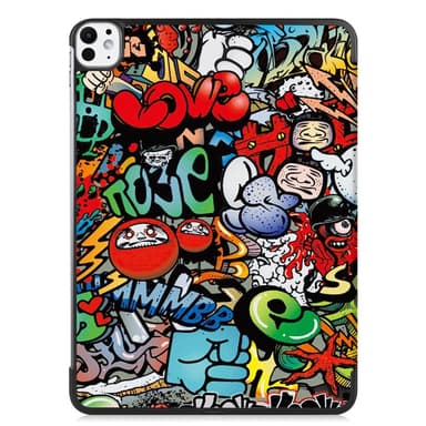 Til iPad Pro 11 (2024) Trippeldeksel med smal passform - Graffiti