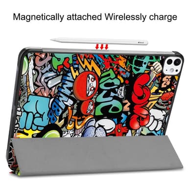 Til iPad Pro 11 (2024) Trippeldeksel med smal passform - Graffiti