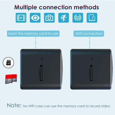 AS02 Mini Spy Kamera Trådløs Wifi IP Hjemmesikkerhetskamera HD 1080P