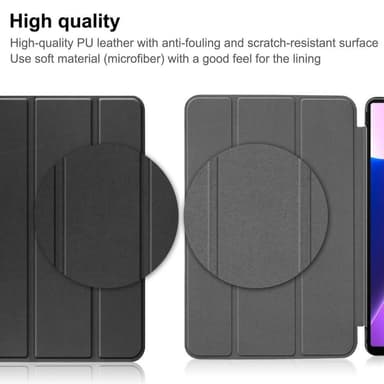 Tri-fold Deksel til Lenovo Tab M10 Plus Gen 3 - Svart