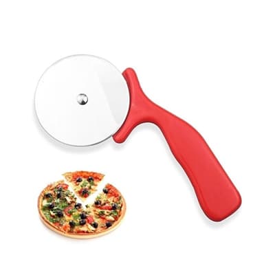 Pizza Slicer Pizza Skjærekniv Kakeverktøy Pizzahjul - Svart