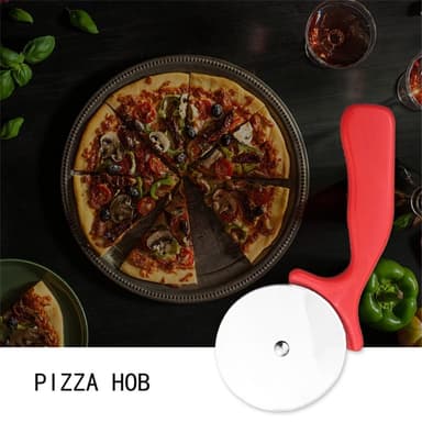 Pizza Slicer Pizza Skjærekniv Kakeverktøy Pizzahjul - Svart