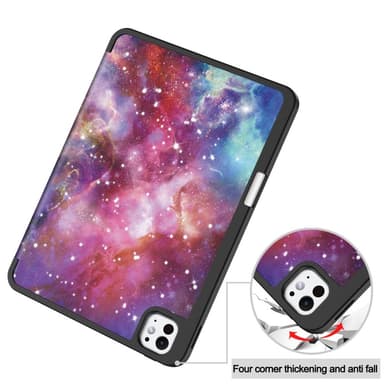 Til iPad Pro 11 (2024) Slim Fit Trifoldbart deksel Pennebrett - Galaxy