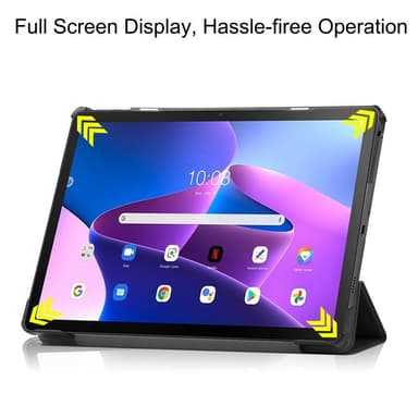 Tri-fold Deksel til Lenovo Tab M10 Plus Gen 3 - Svart