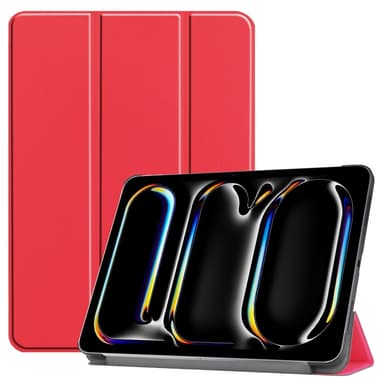 Til iPad Pro 11 (2024) Slim Fit Tri-Foldbart Deksel - Rød