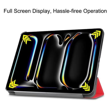 Til iPad Pro 11 (2024) Slim Fit Tri-Foldbart Deksel - Rød