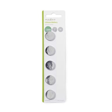 Nedis Lithium knappecellebatteri CR2032 | 3 V DC | 5-Pakke