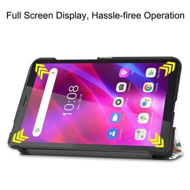 Trifoldbart deksel til Lenovo Tab M7 (3rd Gen) - Sommerfugler