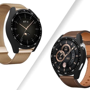 Huawei Watch GT 3 46mm svart ramme med herdet glass