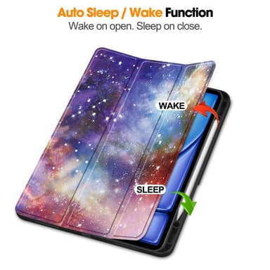 Til iPad Air 13 (2024) Slim Fit Trifoldbart deksel Pennebrett - Galaxy