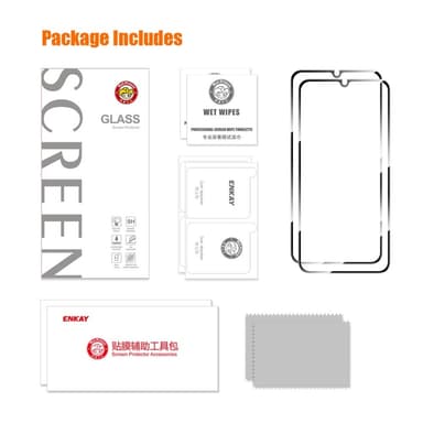 ENKAY 2stk herdet glass skjermbeskyttere til Samsung Galaxy A15