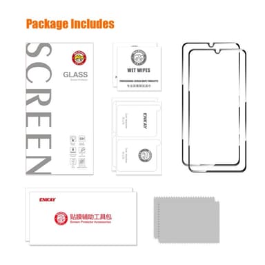ENKAY 2stk herdet glass skjermbeskyttere til Samsung Galaxy A05s