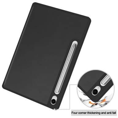 Slim Fit Dekseldeksel til Samsung Galaxy Tab S9/S9 FE - Svart