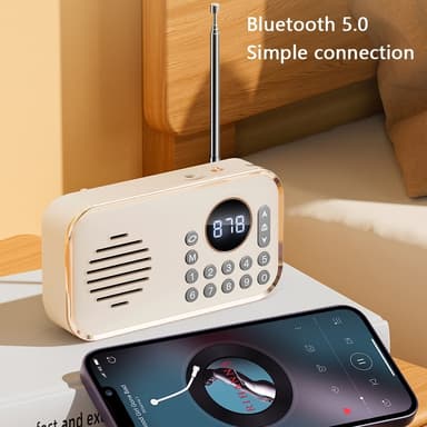 Bluetooth 5.0 FM-radio 3,5 mm lydkabel TF-kort U-disk