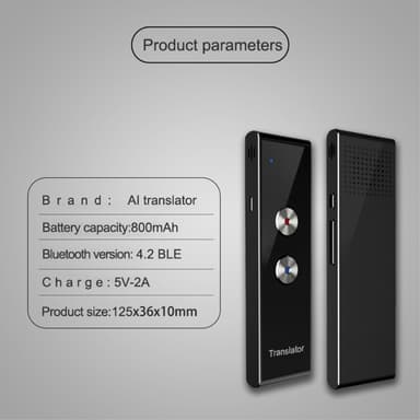 T8+ Bluetooth 40 språk øyeblikkelig taleoversetter for reiselæring