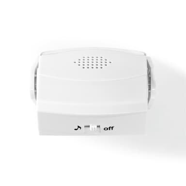 Nedis Bevegelsesdetektor Alarm | Batteri drevet | 3x AAA/LR03 | 80 dB | Detektorrekkevidde: 1.10 m | Detektorvinkel: 10 ° | Tak / Vegg | Hvit