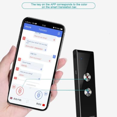 T8+ Bluetooth 40 språk øyeblikkelig taleoversetter for reiselæring
