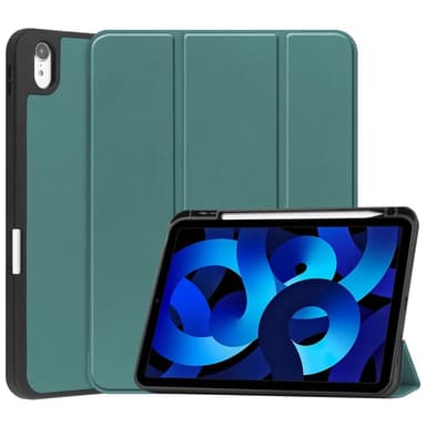 Apple iPad 10.9 2022 Slim Fit Trifoldbart deksel Pennebrett - Grønn
