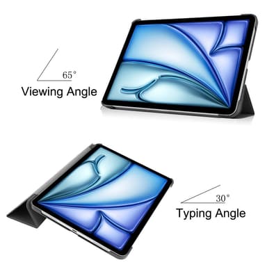 Til iPad Air 13 (2024) Slim Fit Tri-Foldbart Deksel - Grå