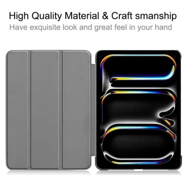 Til iPad Pro 11 (2024) Slim Fit Tri-Foldbart Deksel - Svart