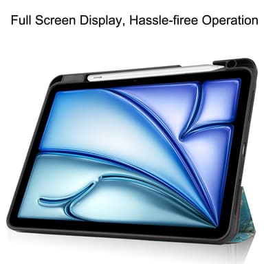 Til iPad Air 11 (2024) Slim Fit Trifoldbart deksel Pennebrett - Blossom