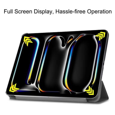 Til iPad Pro 11 (2024) Slim Fit Tri-Foldbart Deksel - Svart