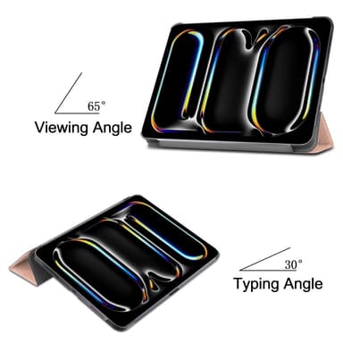 Til iPad Pro 11 (2024) Trifoldelig Slim Fit Deksel - RoseGold