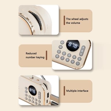 Bluetooth 5.0 FM-radio 3,5 mm lydkabel TF-kort U-disk