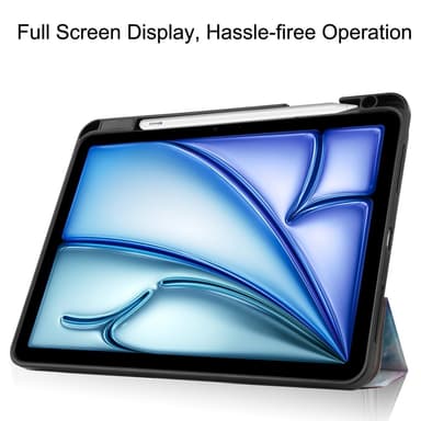 Til iPad Air 11 (2024) Slim Fit Trifoldbart deksel Pennebrett - Galaxy