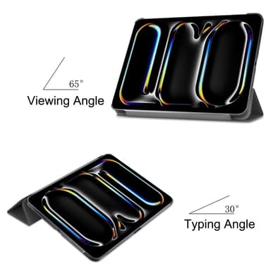 Til iPad Pro 11 (2024) Slim Fit Tri-Foldbart Deksel - Svart