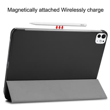 Til iPad Pro 11 (2024) Slim Fit Tri-Foldbart Deksel - Svart
