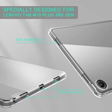 Lenovo Tab M10 Plus (Gen 3) - TPU-deksel Frostet Gjennomsiktig