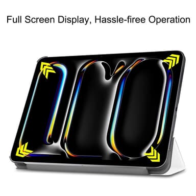 Til iPad Pro 11 (2024) Slim Fit Tri-Foldbart Deksel - Hvit