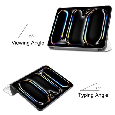 Til iPad Pro 11 (2024) Slim Fit Tri-Foldbart Deksel - Hvit