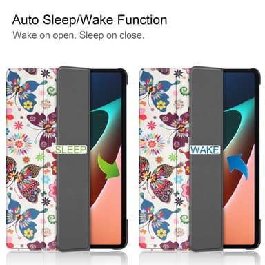 Slim Fit Deksel Til Xiaomi Pad 5 - Sleep/Wake Up - Sommerfugler