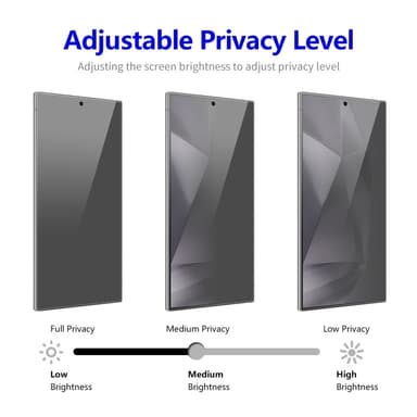 ENKAY For Samsung Galaxy S24 Ultra Anti-Spy Skjermbeskytter Full Dekning